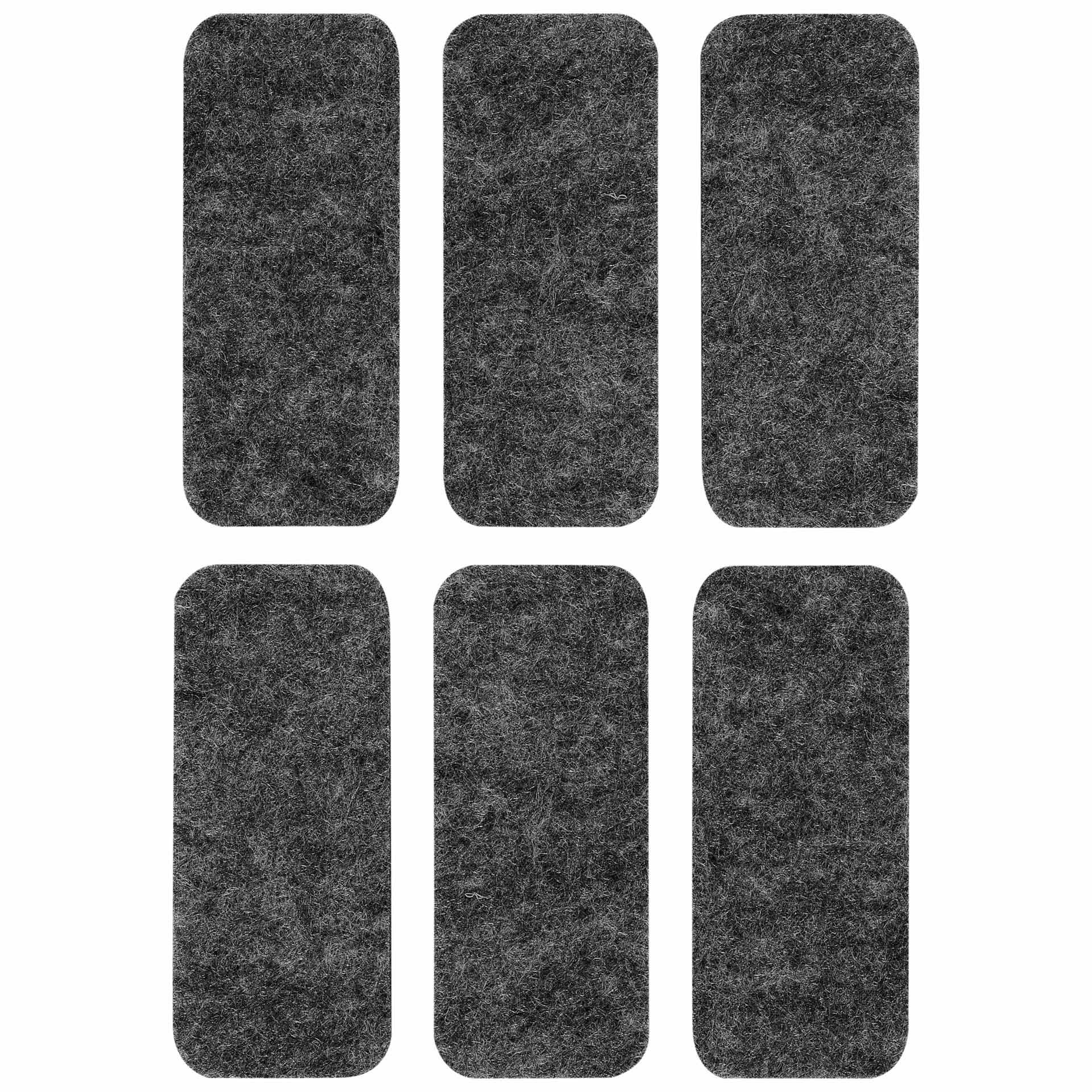 Selbstklebende Filzgleiter, Grau (6er-set), 25 X 60 Mm, Vorstahl