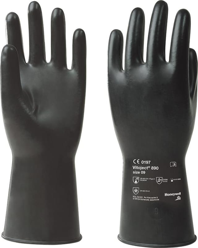 Chemikalienschutzhandschuh Vitoject® 890, Kat. III, schwarz, Größe 11