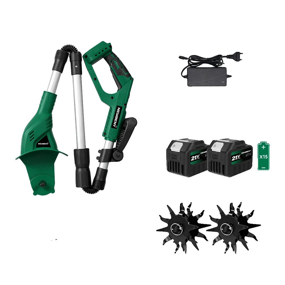 Motorhacke, Elektrischer Betrieb, Ergonomisches Design, 2 X 4,5-ah-akkus