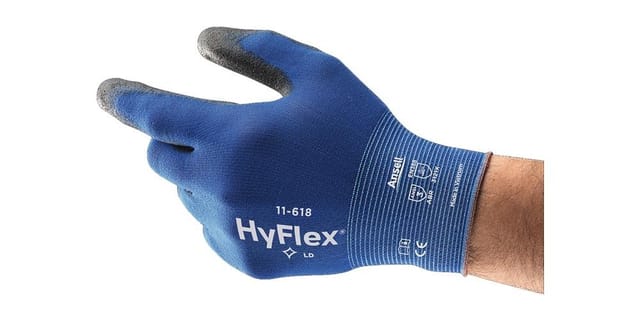 Mechanischer Schutzhandschuh HyFlex® 11-618, dunkelblau/schwar, Größe 7,0