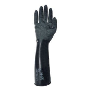 Chemikalienschutzhandschuh Butoject® 897+, Kat. III, schwarz, Größe 7