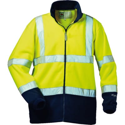 Warnschutz-Fleecejacke VALENTIN, warn-gelb/marine-blau, Größe S