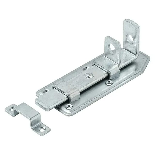 Türschlossriegel Stahl verzinkt, 140 x 56mm, gerade, mit Schlaufe