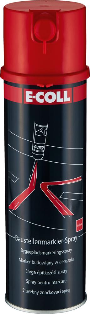 EE Baustellen-Markierspray Acrylatbasis mit Schreibdüse rot 500ml Dose