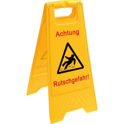 Warnaufsteller "Rutschgefahr" PP-Kunststoff, nach ASR A1.3-2013, DIN EN ISO 7010