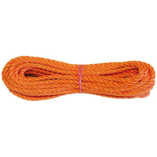 PP-Seil Polypropylen orange, ø10,0mm, gedreht Knäuel (20 Meter)