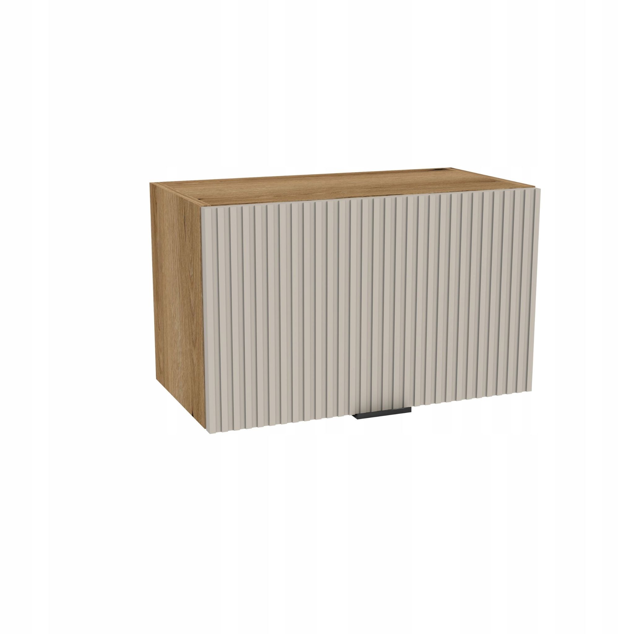 Oberschrank Mit Dunstabzugshaube 60/36 Vigo Evoke Eiche, Geriffelte Front Cashmere Matt