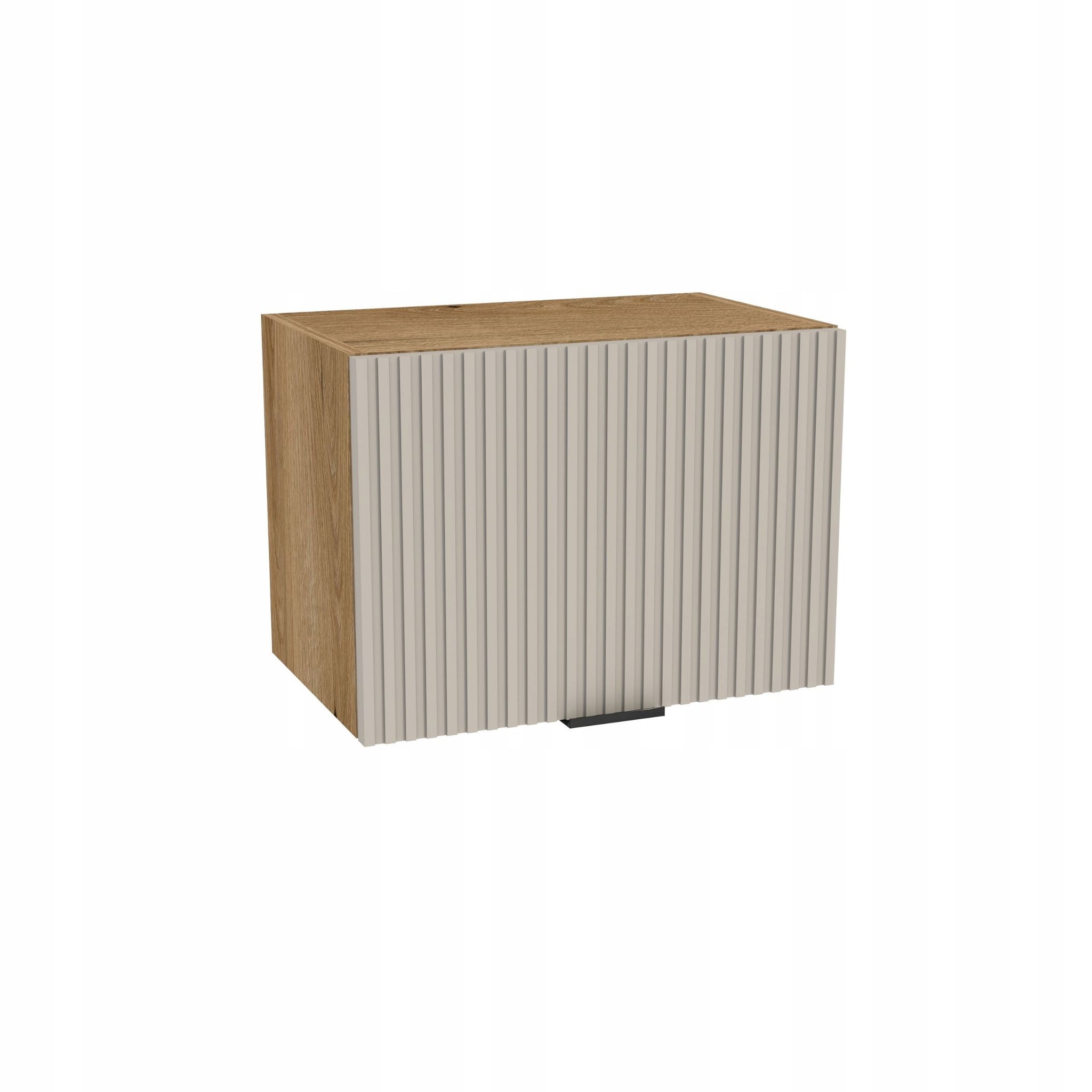 Oberschrank Mit Dunstabzugshaube 50/36 Vigo Evoke Eiche, Geriffelte Front Cashmere Matt