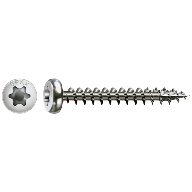 Universalschraube, 4,0 x 25mm, 200 Stück, Halbrundkopf, T-STAR plus, 4CU