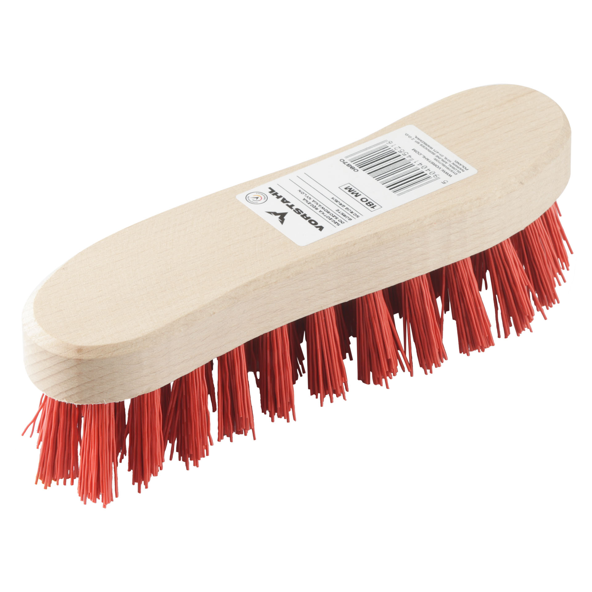 Vorstahl Nylon-handbürste Mit Holzgriff, 180 Mm