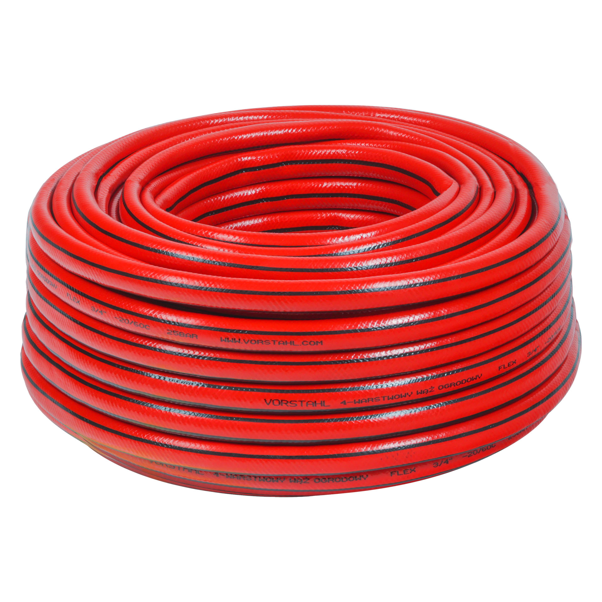 Pvc-gartenschlauch, 4-lagig, Hochwertig, 1/2“ 20m, Wasserbeständig, Vorstahl