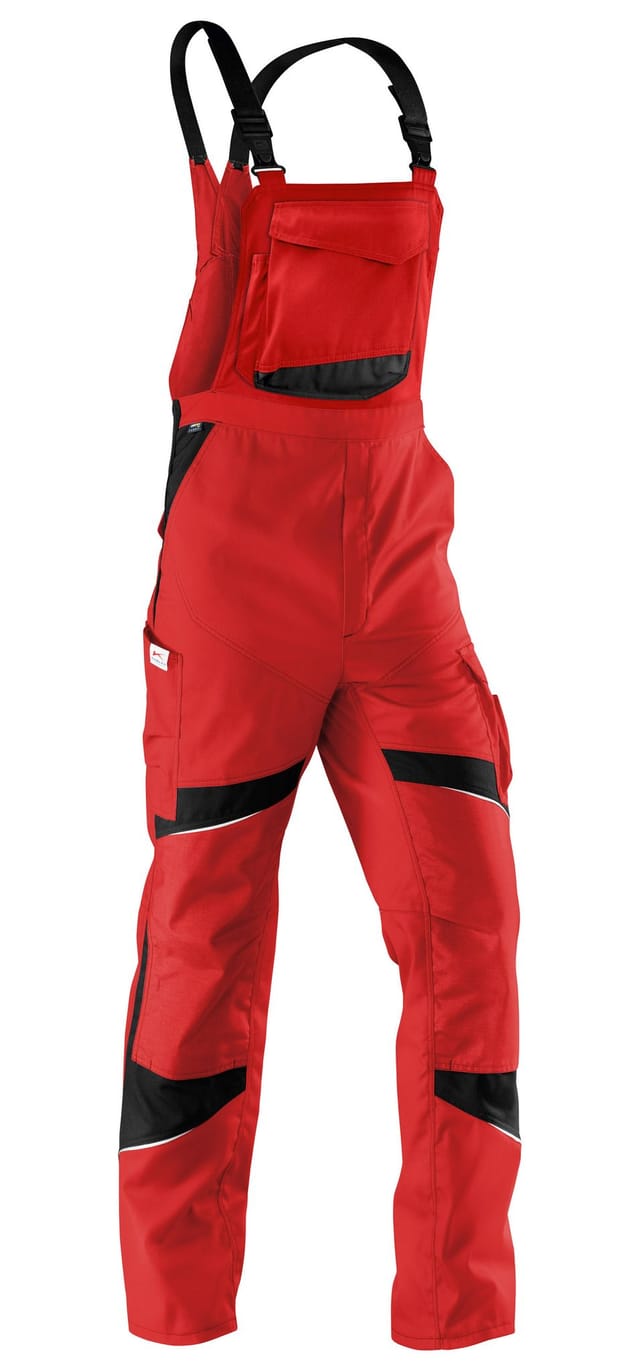 ACTIVIQ Latzhose 3250 5365, mittelrot/schwarz, Größe 52