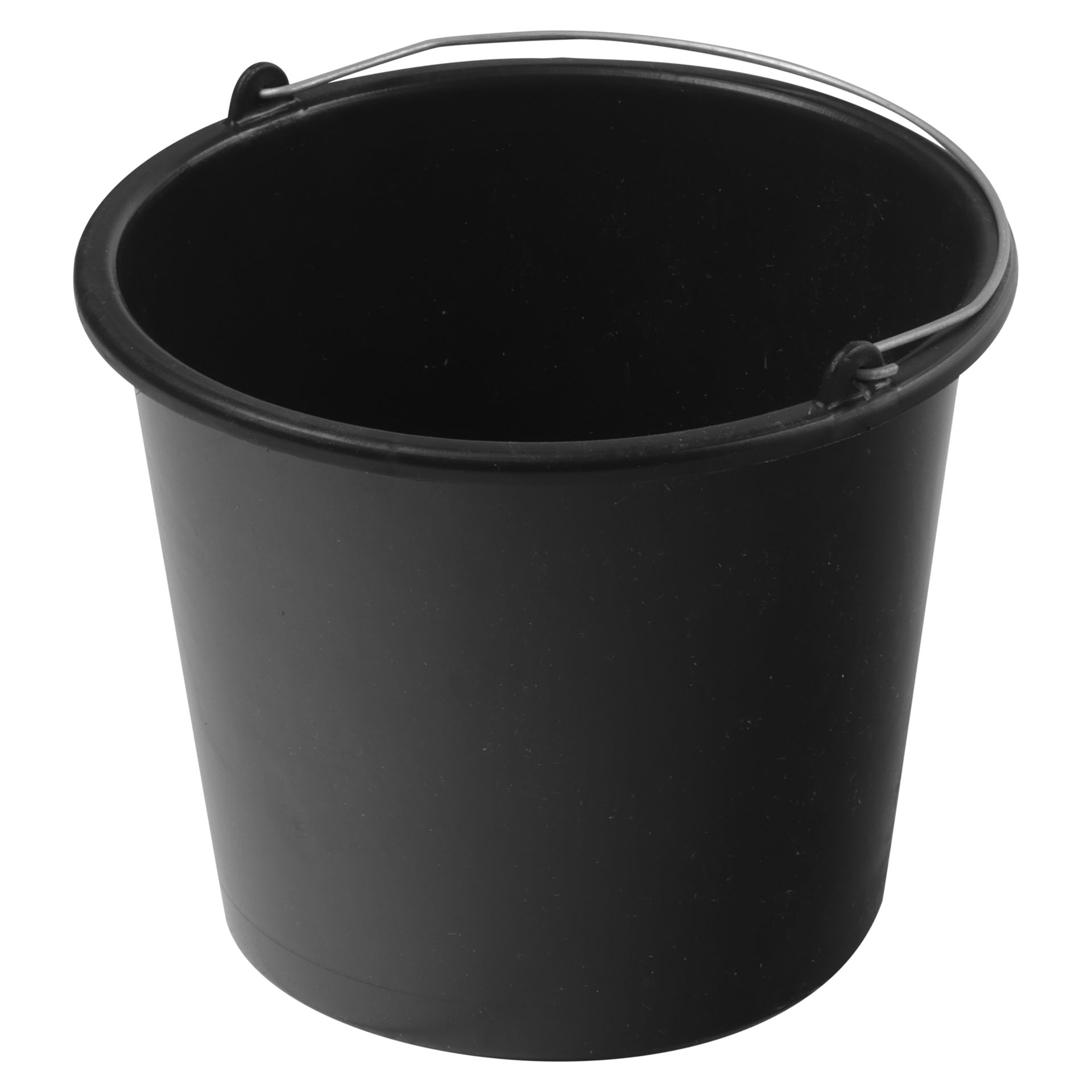 5-liter-baueimer Schwarz Mit Griff, Stabilem Boden, Vorstahl