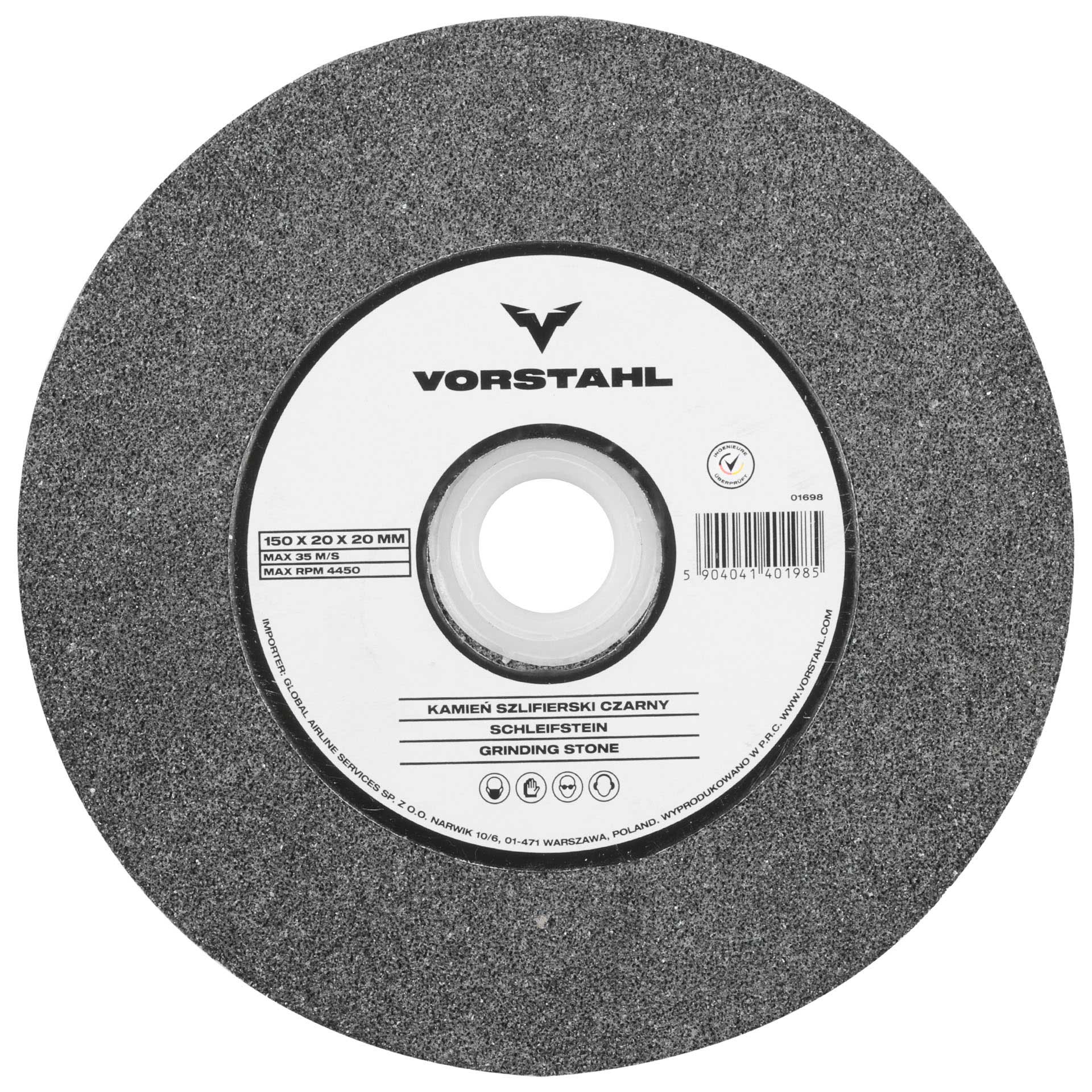 Schleifstein Schwarz P60 150x20x20mm Für Vorstahl Tischschleifmaschine