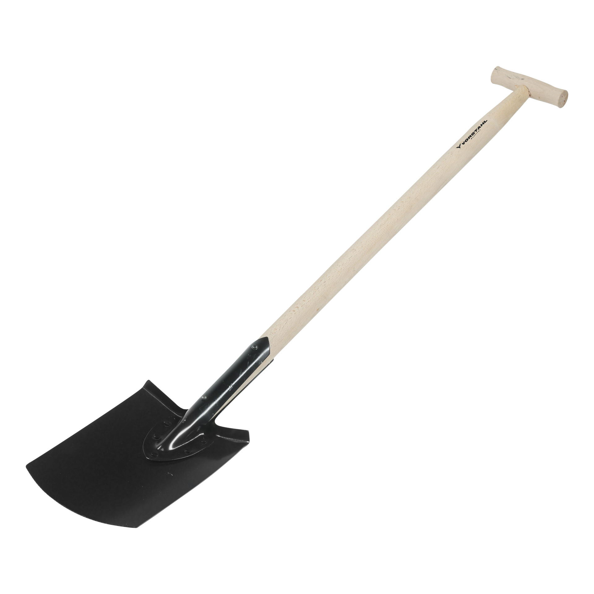 Gerader Spaten Mit Holzstiel, T 117 Cm, Vorstahl