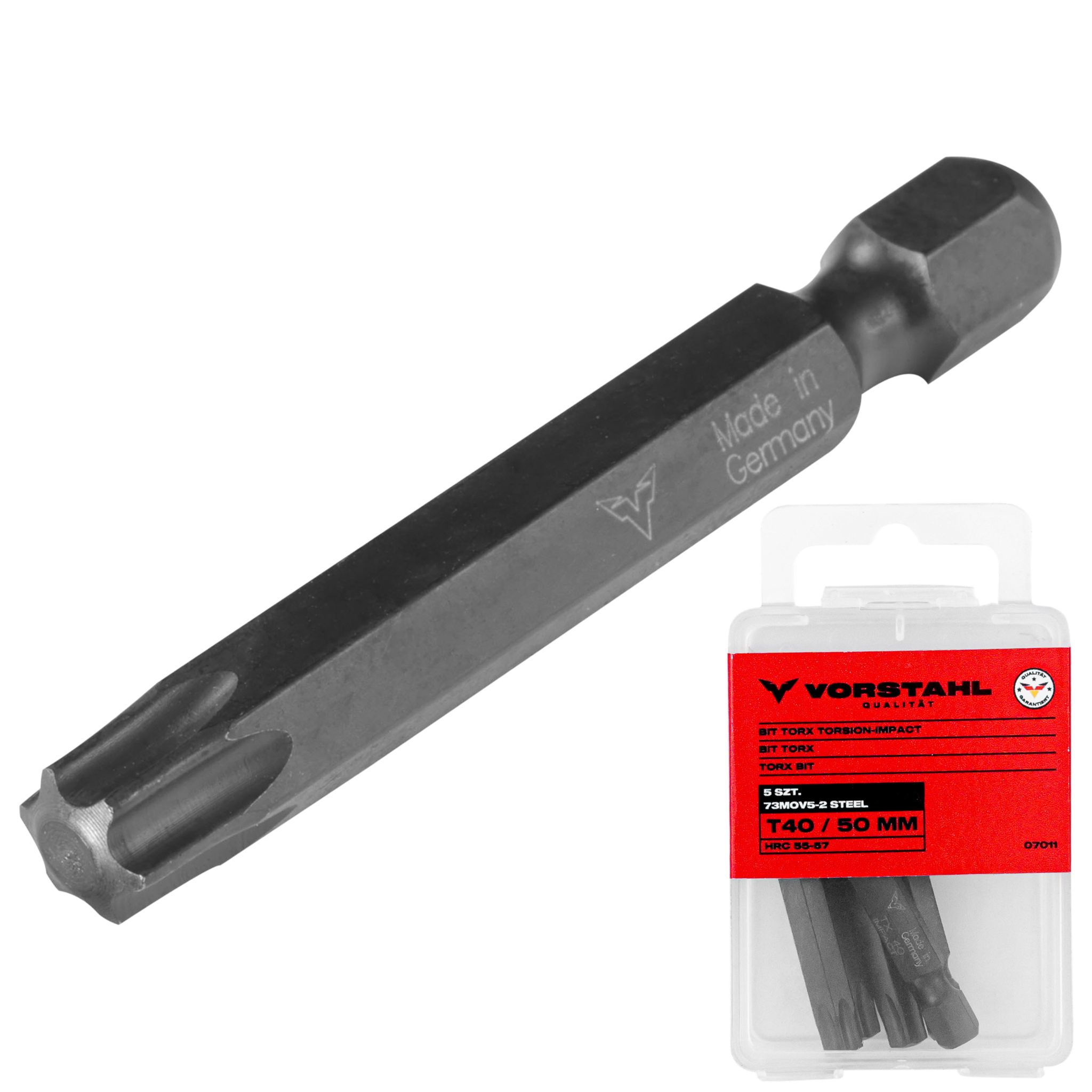 Set Mit 5 Torx-schlagbits (t40 X 50 Mm) Von Vorstahl