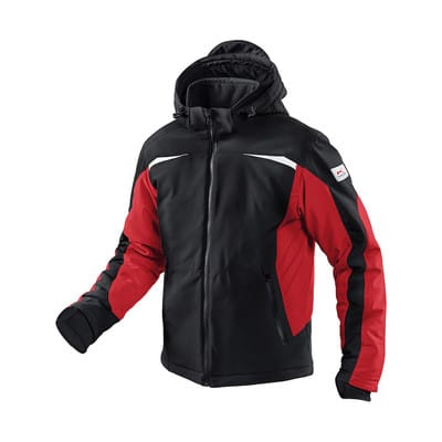 Winter Softshell Jacke 1041 7322, schwarz/mittelrot, Größe XXL