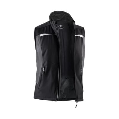 Softshell Weste 7041 7322, schwarz/anthrazit, Größe 3XL