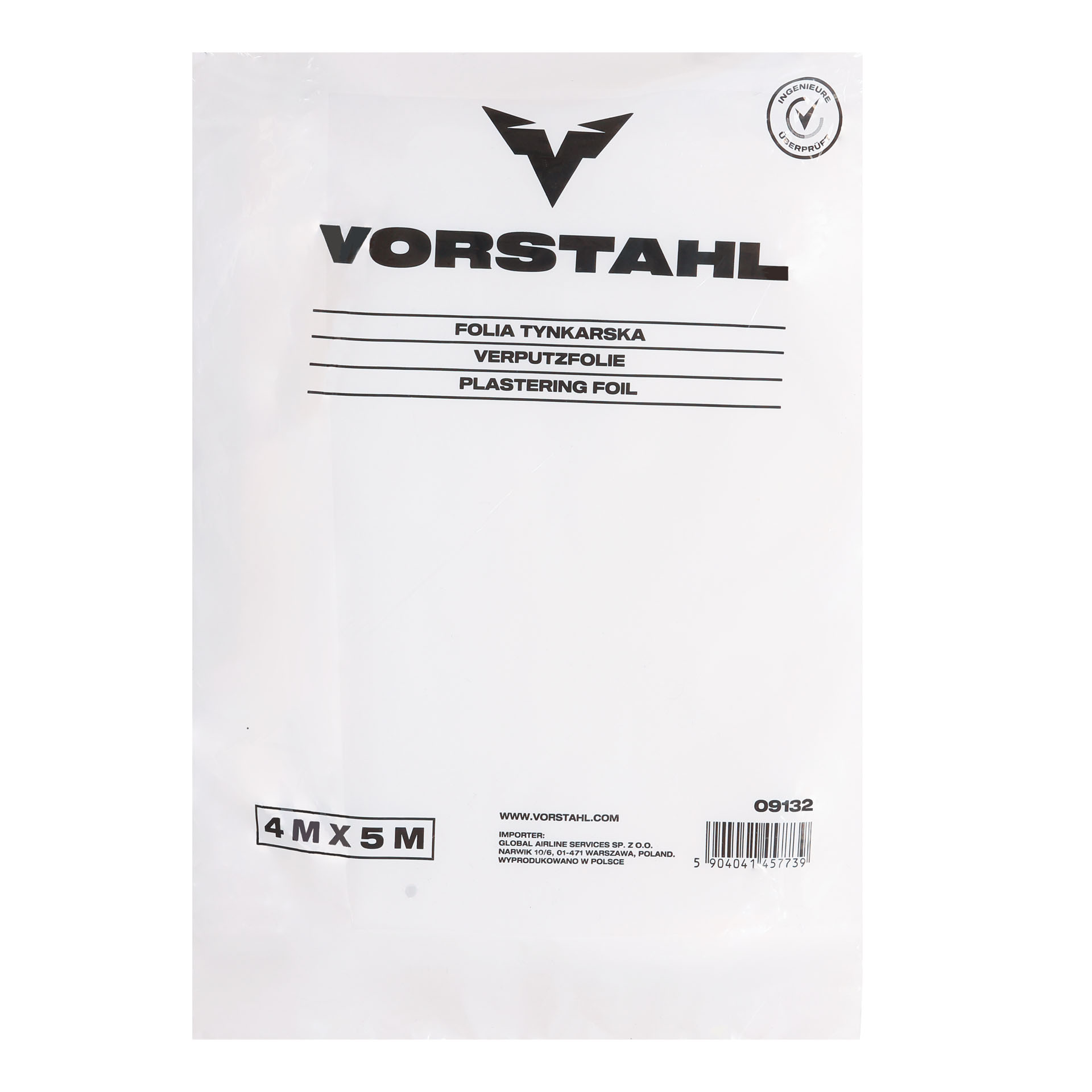 Ldpe-putzfolie 4x5m - Transparent Vorstahl