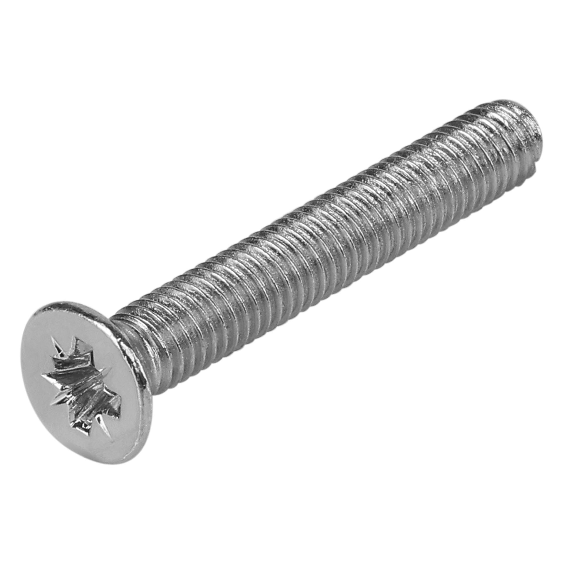 Schraube, Senkkopf, Metrisches Gewinde, Din 965, 6 Stück, M4x40 Mm, Vorstahl