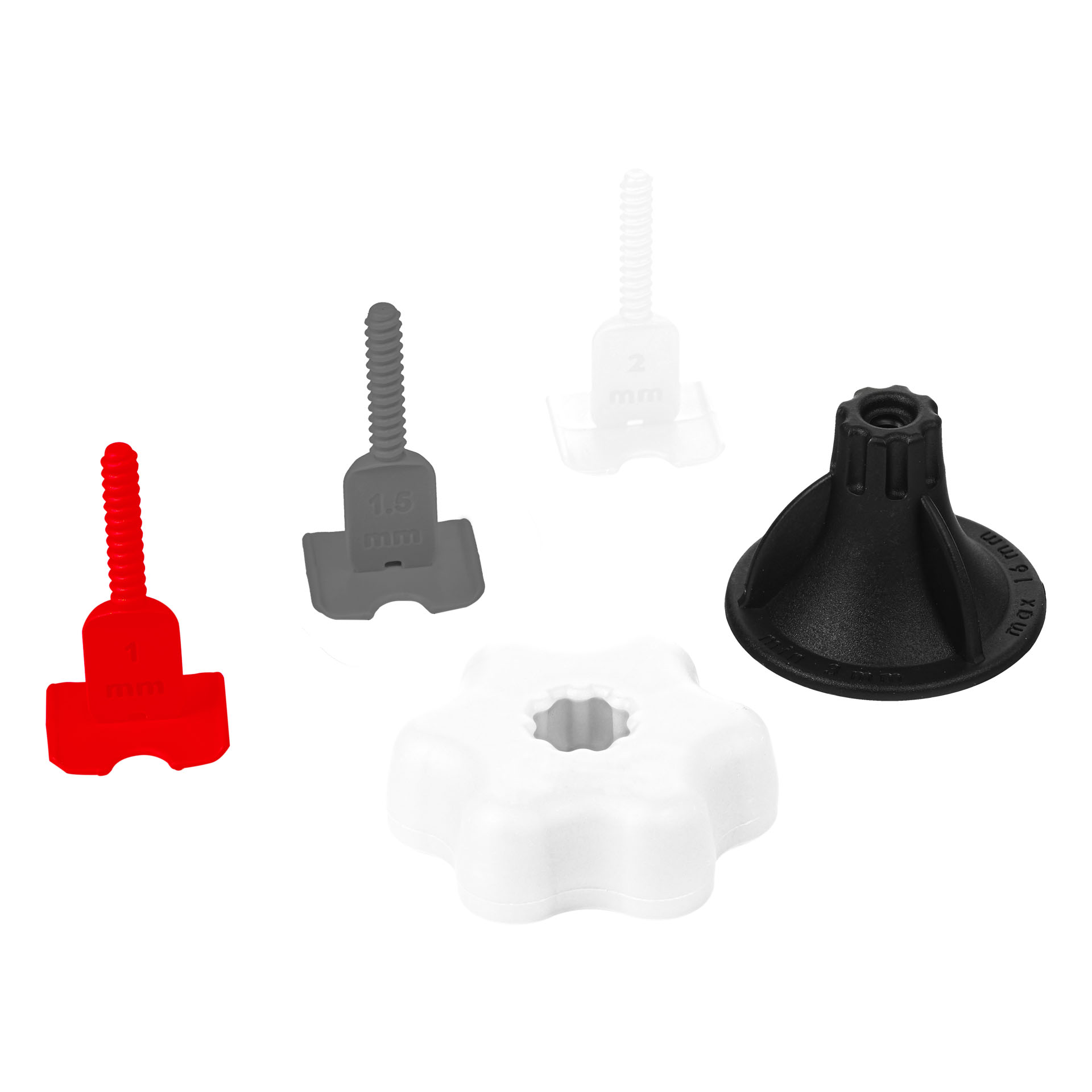 Fliesenverlegesystem, Knöpfe (30 Stück), Clips (60 Stück), 2 Mm Vorstahl