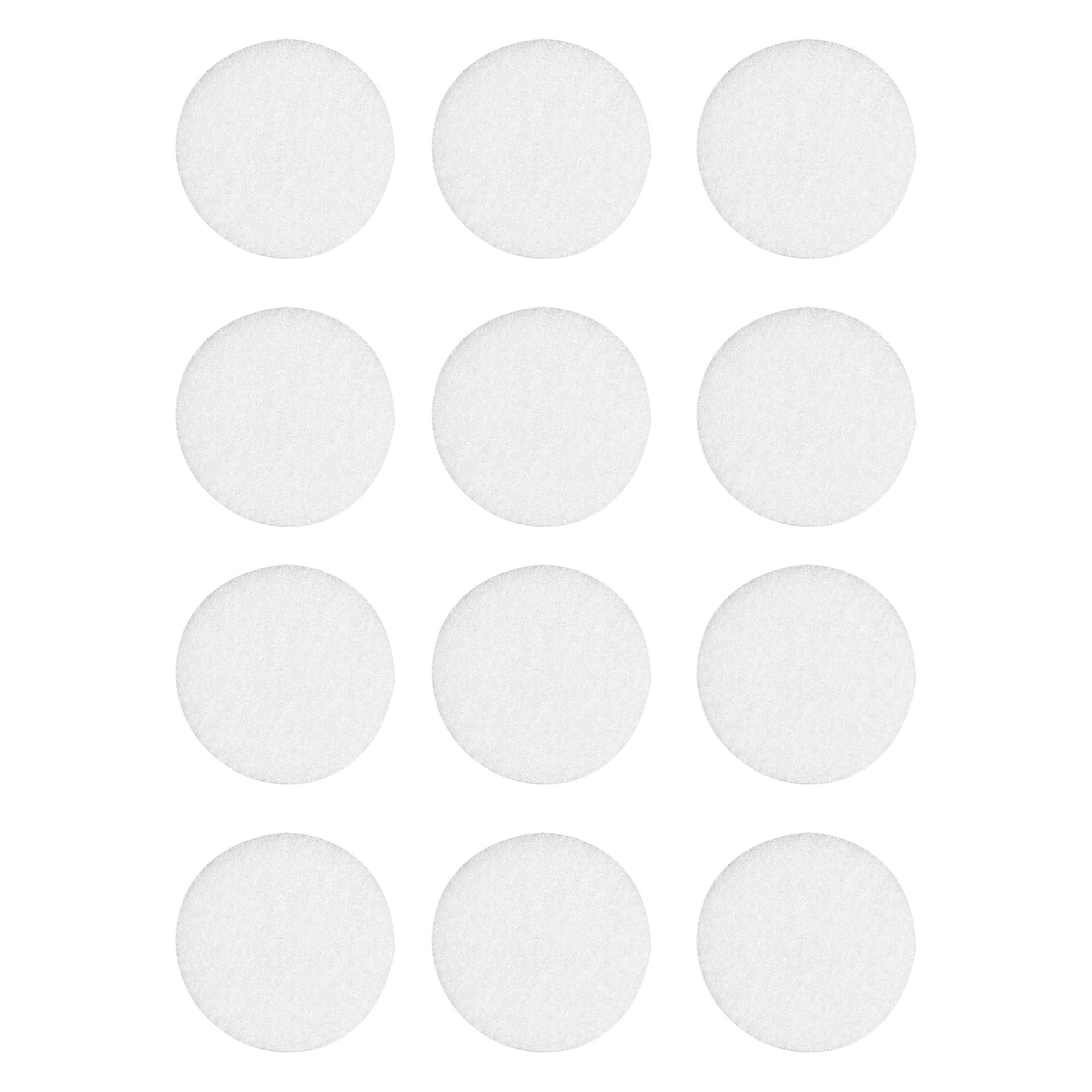 Selbstklebende Weiße Filzgleiter (12er-set), 25 Mm Durchmesser, Vorstahl