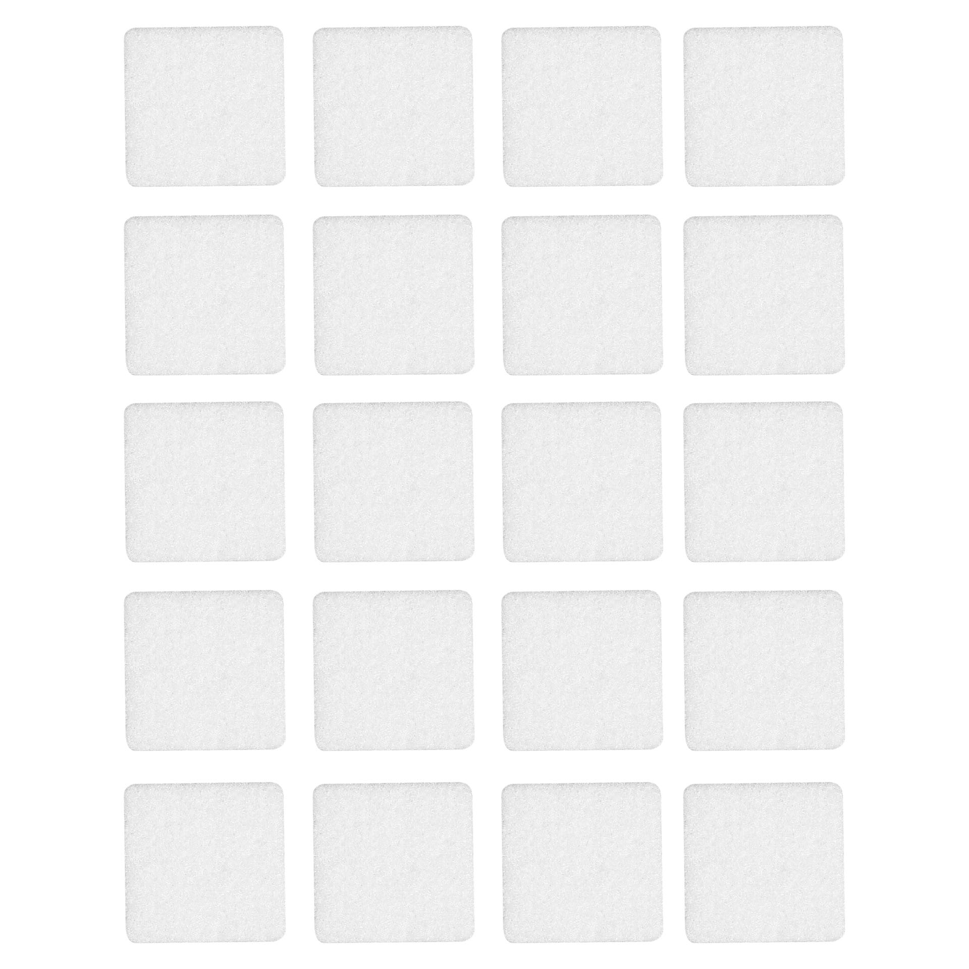 Selbstklebende Filzgleiter Weiß (20er-set) 20x20mm Vorstahl