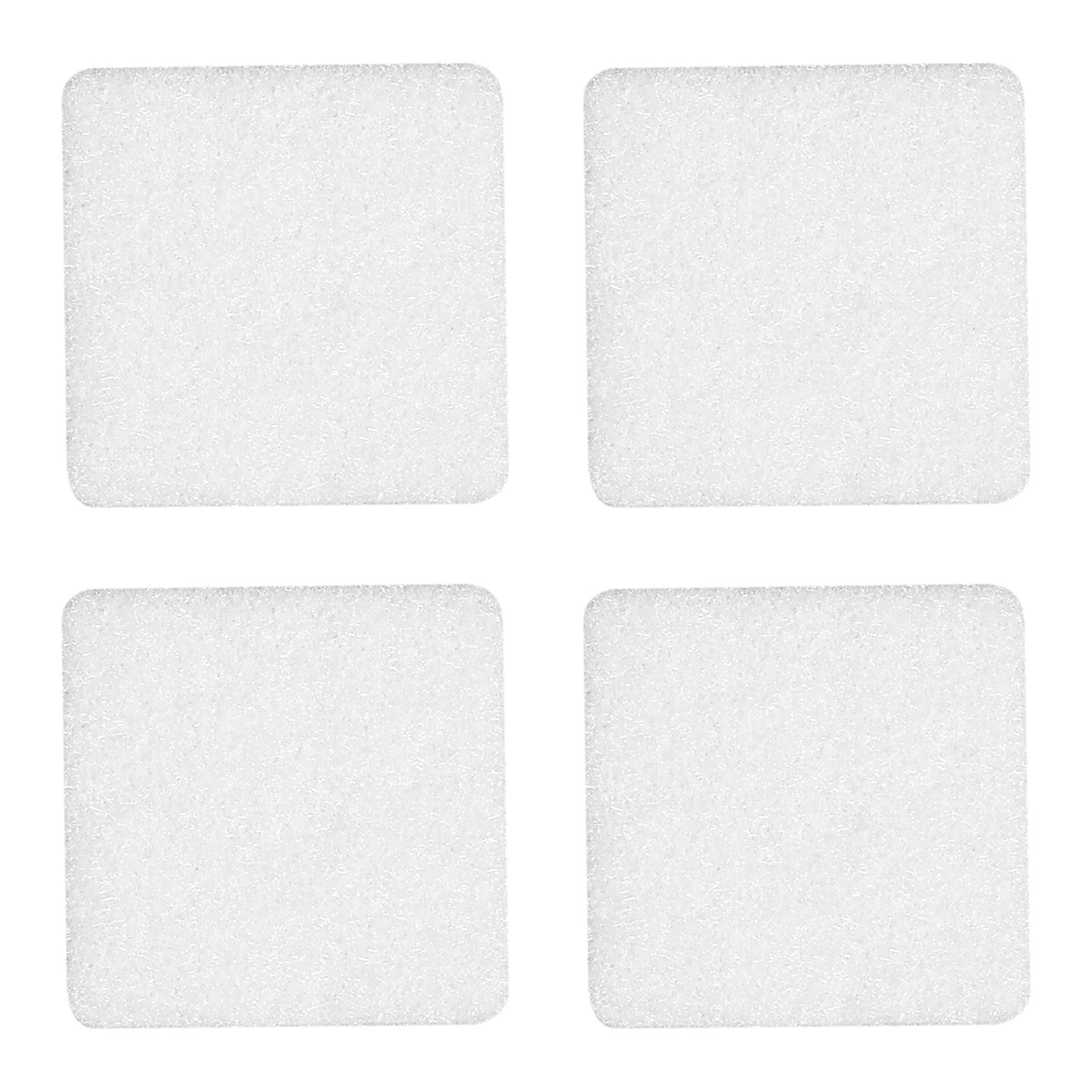 Selbstklebende Filzgleiter Weiß (4er-set) 40x40mm Vorstahl