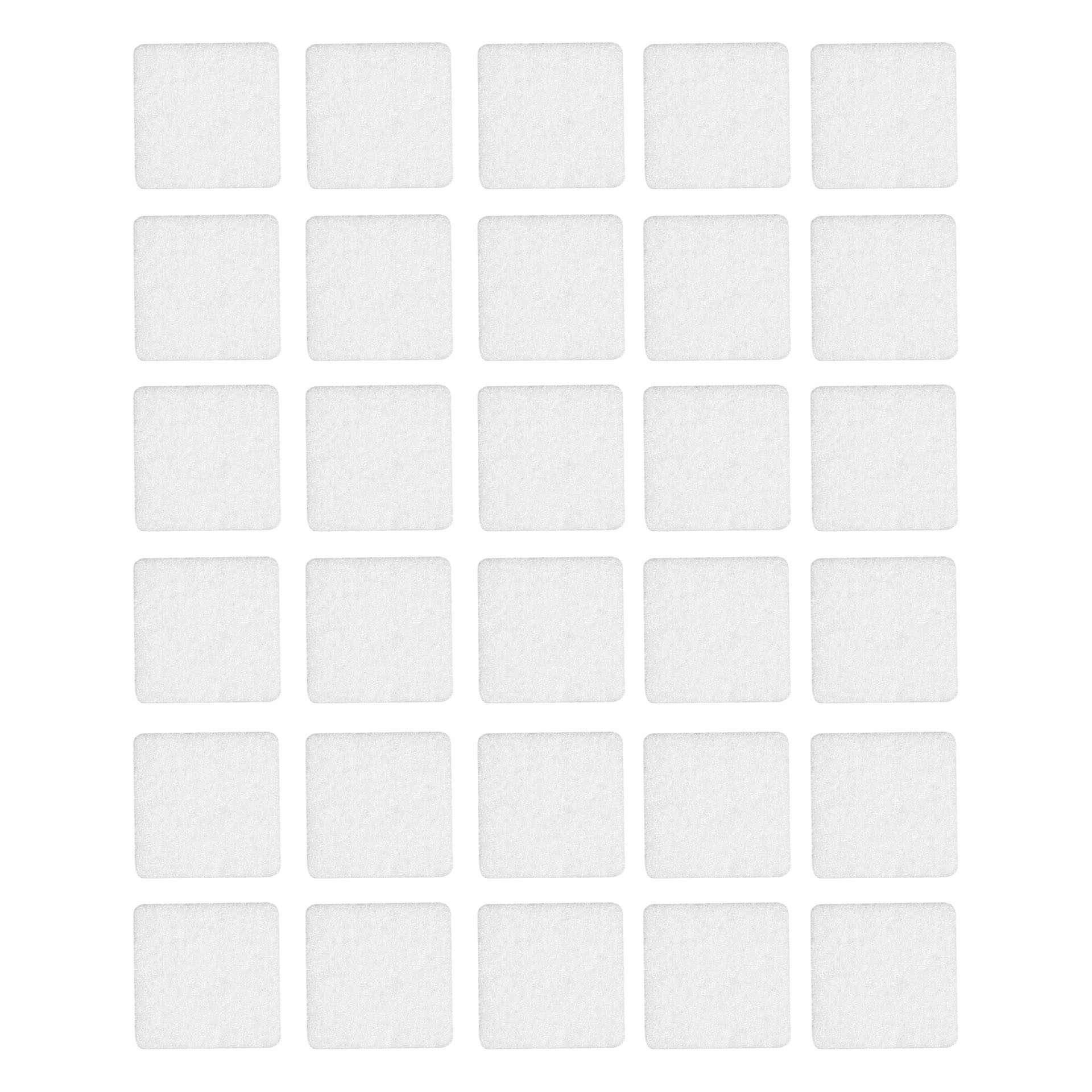 Selbstklebende Filzgleiter Weiß (30er-set) 15x15mm Vorstahl