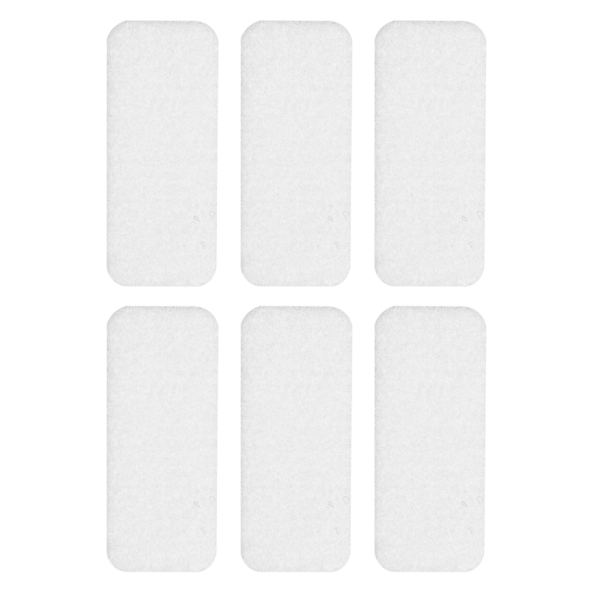 Selbstklebende Filzgleiter Weiß (6er-set) 25x60mm Vorstahl