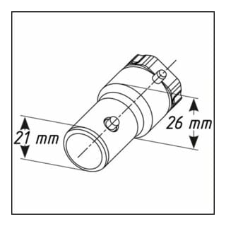 Aufsteck-Ringschlüssel 21/26mm 6630 A-41 41mm