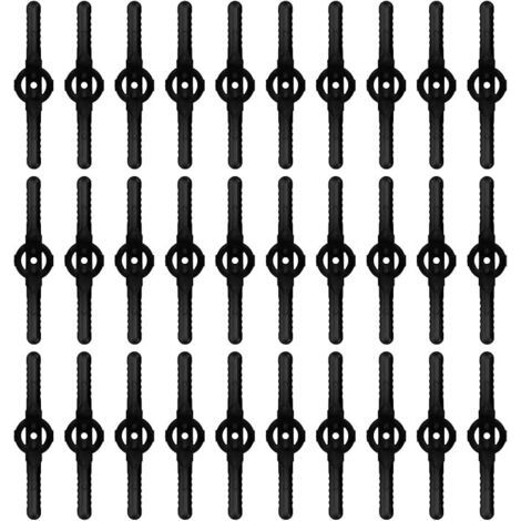 Packung Mit 30 Ersatzklingen Aus Kunststoff Für Rasentrimmer – Kompatibel Mit Akku-rasentrimmern – Hochwertiges Abs-material – Länge 139 Mm
