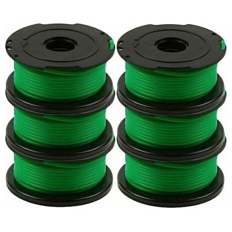 Lot De 6 Bobines De Fil Pour Débroussailleuse Black And Decker Gl7033, Gl8033, Gl9035, De 6 Mètres Chacune.