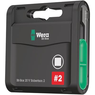 Bit-Box 20 V Innenvierkant, # 2 x 25mm, 20-teilig