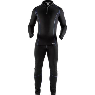 POLARTEC® Zipper-T-Shirt, Langarm 7078 PT, schwarz, Größe XS