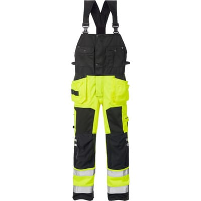 Warnschutz-Latzhose 1014 PLU, warngelb/schwarz, Größe C156