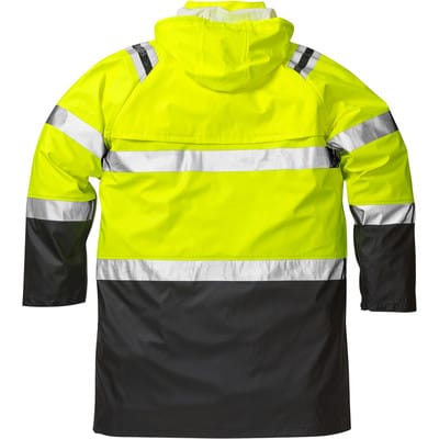 Warnschutz-Regenjacke 4634, warnorange/marineblau, Größe L