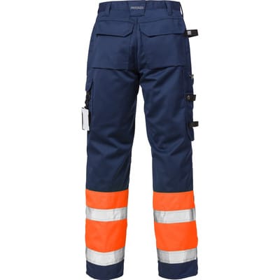 Warnschutz-Bundhose 2032 PLU, schwarz/warnrot, Größe C156