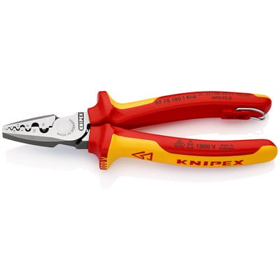Crimpzange 97 78 180 T BK poliert Mehrkomp. mit Öse VDE 0,25-16mm² 180mm