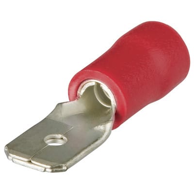 Flachstecker 97 99 110 isoliert DIN 46245 rot 6,3mm 0,5-1mm²