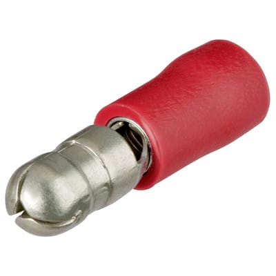 Rundstecker 97 99 150 isoliert rot Ø4mm 0,5-1mm²