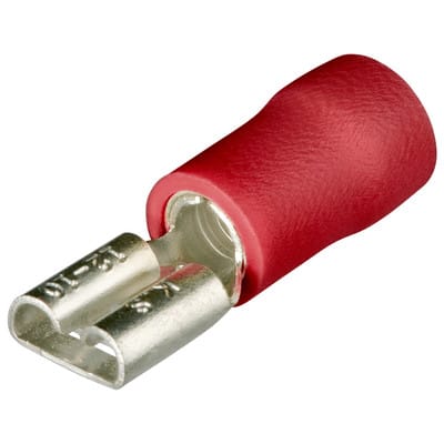Flachsteckhülse 97 99 020 isoliert DIN 46245 rot 6,3mm 0,5-1mm²