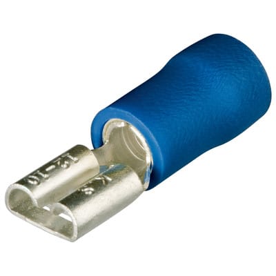 Flachsteckhülse 97 99 030 isoliert DIN 46245 blau 7,7mm 1,5-2,5mm²