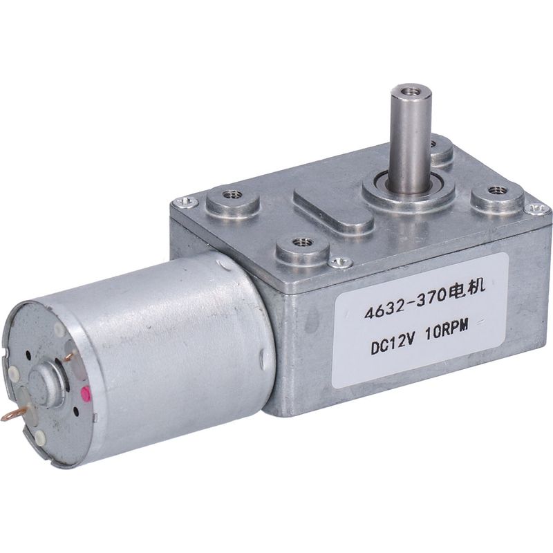 12v Gleichstrom-schneckengetriebemotor, 10 U/min, Selbsthemmend, Aluminium/messing, Für Den Heimwerker-einsatz Beim Öffnen Von Fenstern Und Türen, Modell 4632-370
