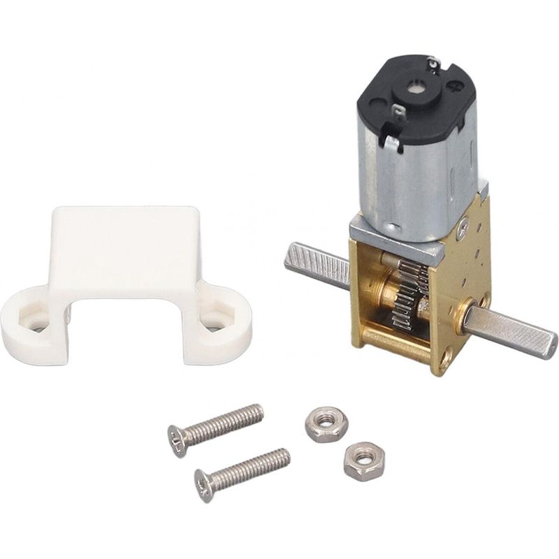 3v Gleichstrom-schneckengetriebemotor, 13 U/min Mikro-gleichstrommotor, Geräuscharmer Metallgetriebemotor Mit Robuster Montagehalterung Für Intelligente Autos Und Roboter