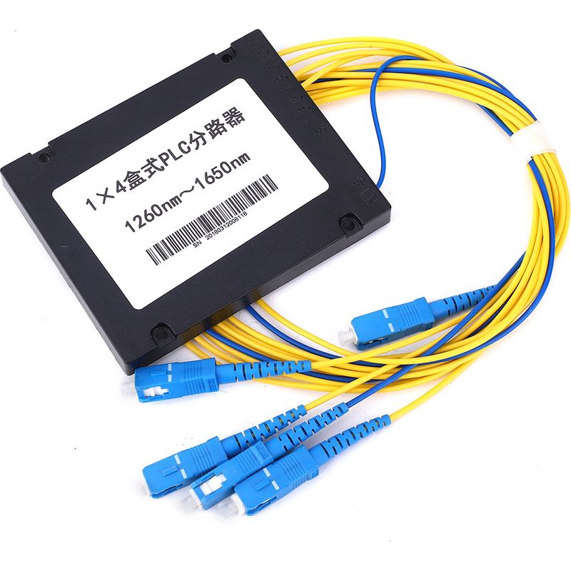 1x4 Singlemode-glasfaser-splitter Mit Geringer Dämpfung (sc/upc Plc) Für Heimverkabelung Und Stabiles Optisches Lan-netzwerk