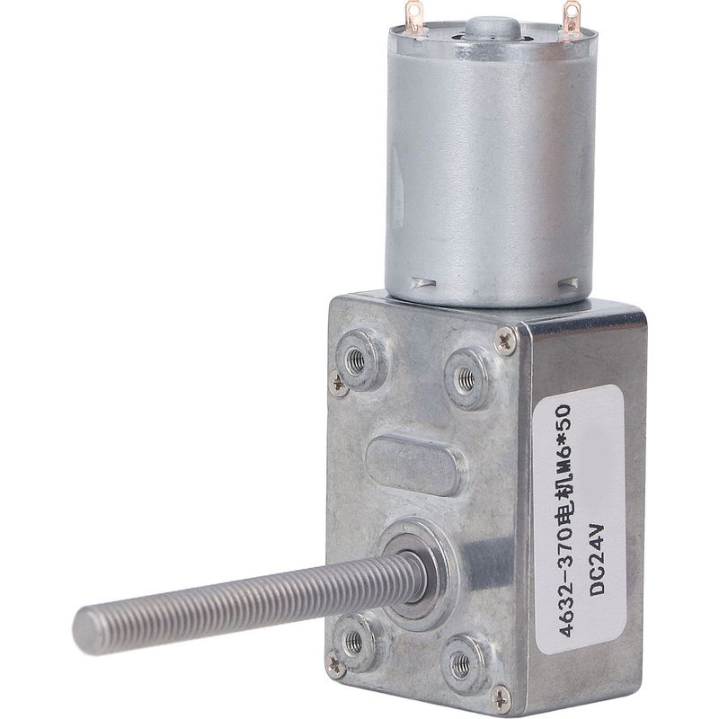 24-v-gleichstrom-schneckengetriebemotor, Aluminium- Und Messingwicklung, Hohes Drehmoment, Selbsthemmend, Rechts-/linkslauf, M6-welle Für Hausautomation