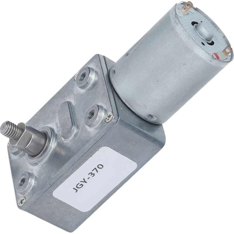 Jgy-370 12v Gleichstrom-schneckengetriebemotor, 8mm Edelstahlwelle, Selbsthemmend Und Reversibel, Hohes Drehmoment