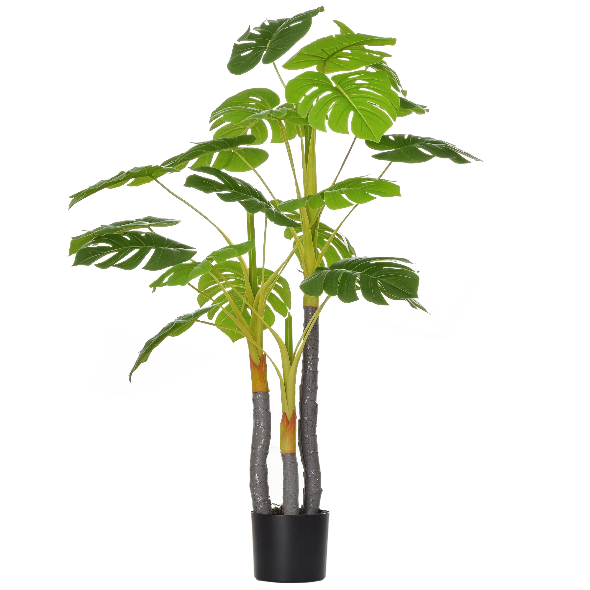 Dekorativer Tropischer Baum, 120 Cm Hoch, Mit 20 Blättern, Für Zuhause, Wohnzimmer, Schlafzimmer, Grün