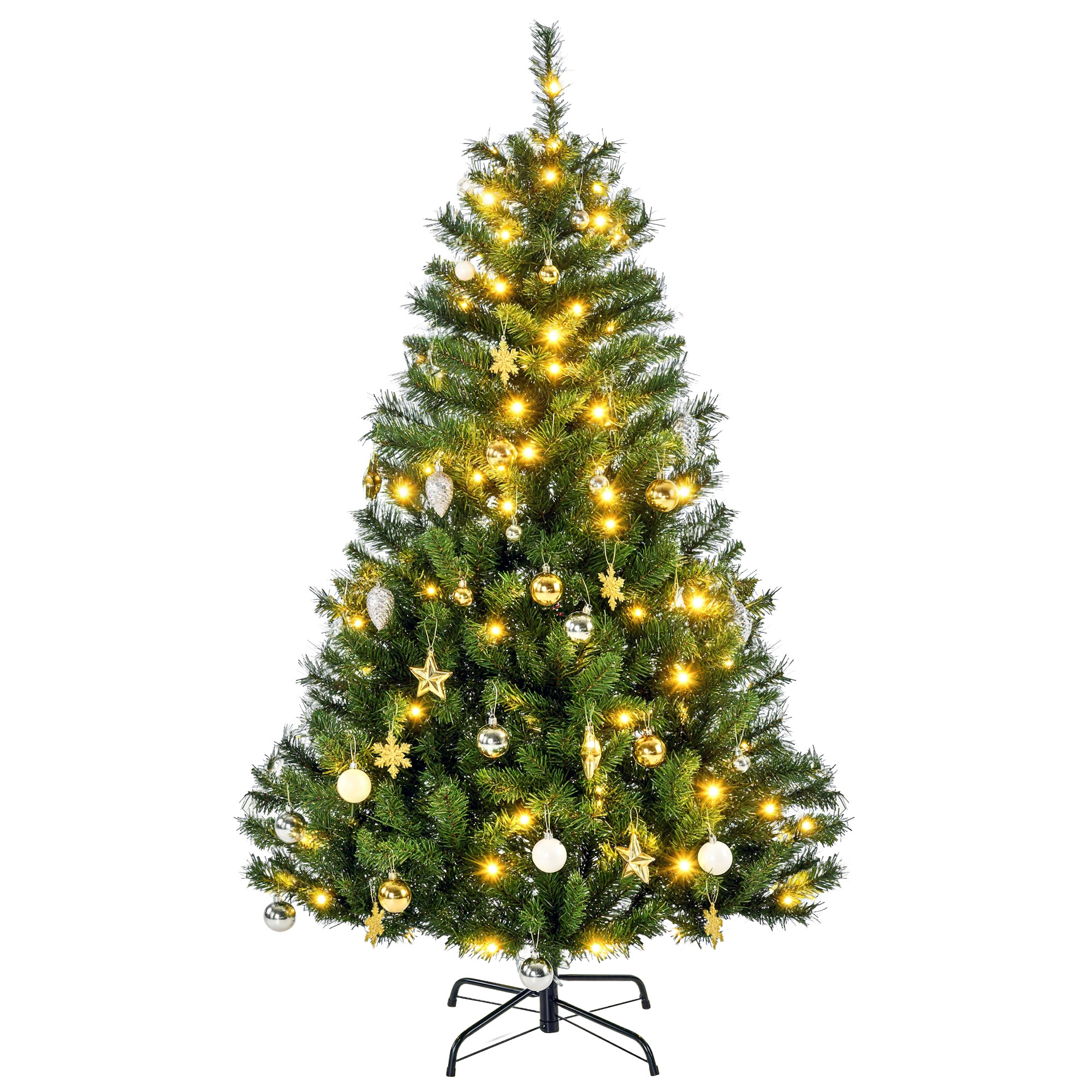Künstlicher Weihnachtsbaum, Inklusive Dekoration, 95 Cm X 95 Cm X 150 Cm, Grün